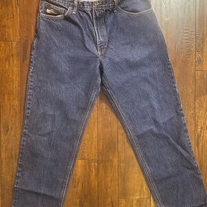 Diamond Gusset 37x30 men’s straight leg relaxed fit jeans 100% cotton denim
